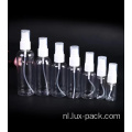 Pocket cosmetische mini -ronde plastic glazen parfumfles